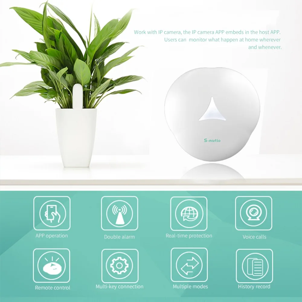 

GS-S3WIFI+PSTN Home Alarm System US Plug With Voice Smart Zone Function Arm delay Alarm Delay Timed Arm/Disarm Function