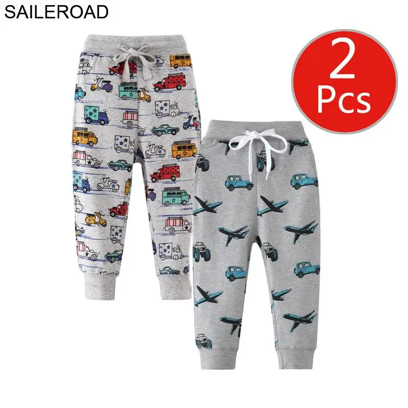 SAILEROAD 2 шт. Детские спортивные штаны повседневные брюки Автомобиль Брюки для