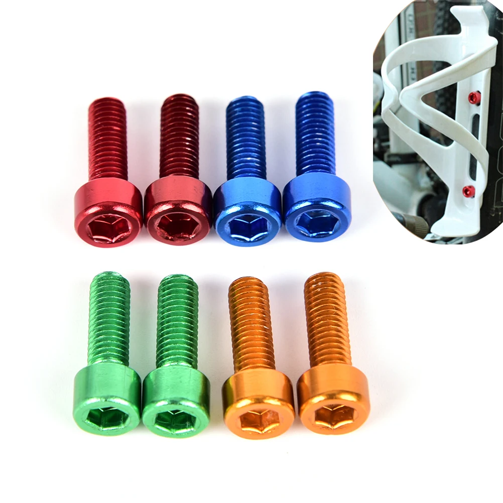 

2Pcs MTB Road bike Fixed Gear Mountain bike accessories Bottle Holder Bolt Bike Bicycle Water Bottle Cage Screw M5*15MM