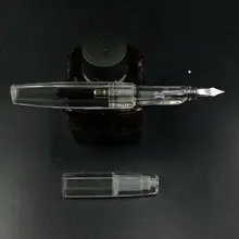 Старый запас OEM(unbrand) Треугольная прозрачная перьевая ручка с тонким перьевым наконечником канцелярские принадлежности для офиса школьные принадлежности penna stilografica