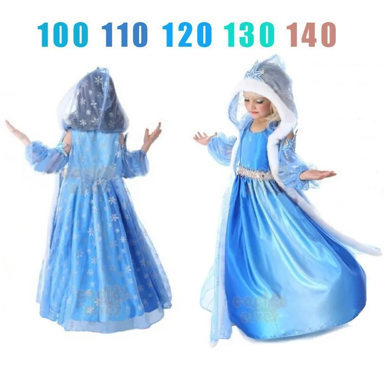 

Elsa Anna Dress Girls Costume Cute Party Princess Cosplay Baby Dresses Children's Christmas Birthday Set Clothes