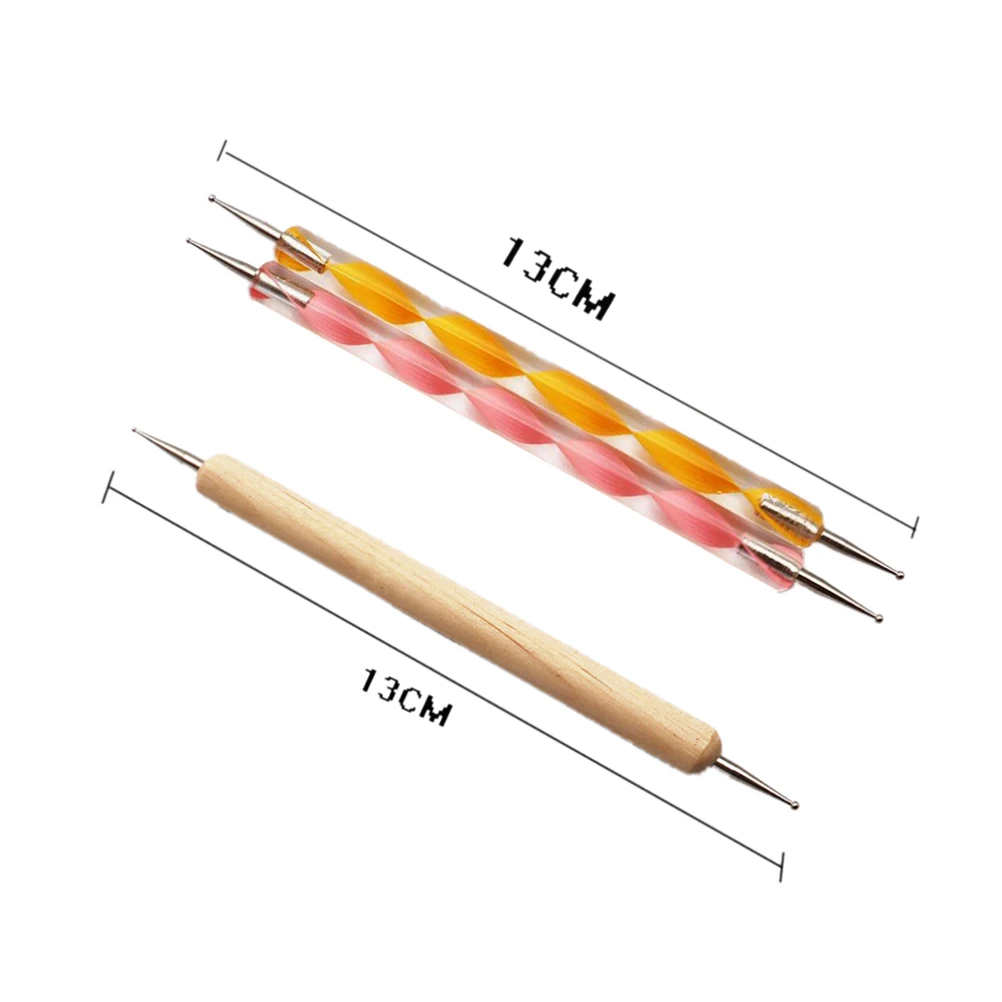 1 шт Профессиональный 2 головки для ногтей точечная ручка роспись под мрамор инструмент для ногтей ручка для дизайна ногтей УФ-гель Инструмент для ногтей