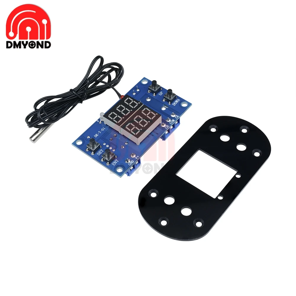W1308 DC 12V 10A цифровой термостат датчик температуры Контролер красный двойной