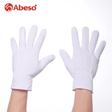 Abeso модные новые 1 пара кашемировые толстые эластичные большие белые перчатки белого цвета этикеты перчатки для вождения A1008