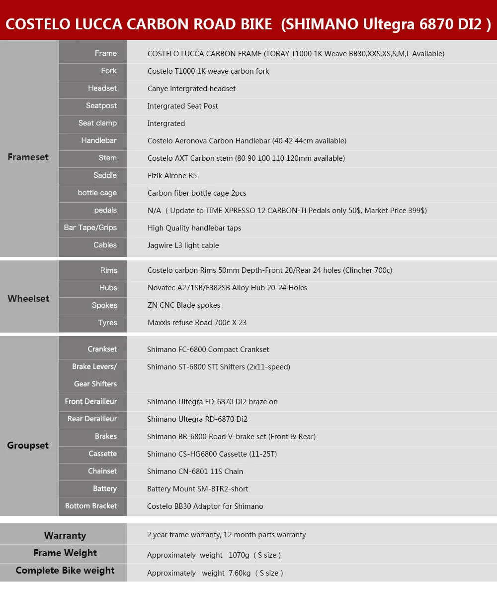 Best HOT SALE  full carbon costelo lucca road bicycle carbon bike DIY complete bicycle completo bicicletta bicicleta completa 5