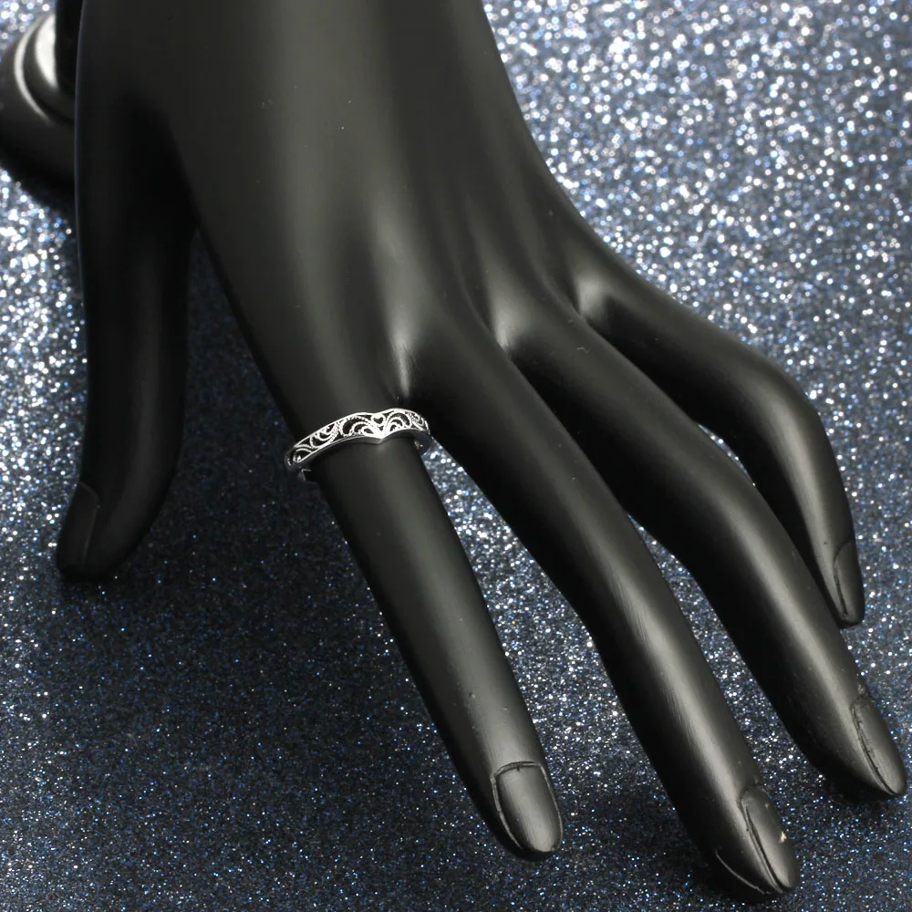 Bohemia Style Fashion Victorian Solid 925 Sterling Silver Jewelry Women Rings For Party Gift for Her (JewelOra RI102351)
