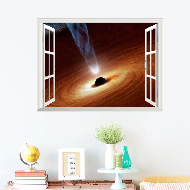 Sous Couche Peinture Stickers Muraux 3D Nébuleuse Orion A.Monamour - 77x200cm - Vinyle Amovible - Décor Spatial Galaxie Autocollant Spatial Chambre - 8