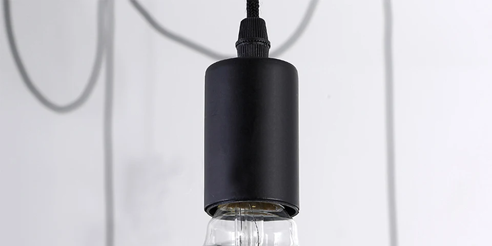 YNL светодиодный ламповый шнур Эдисона, подвесные светильники E27, черные потолочные светильники, современный Лофт, Ретро Стиль, DIY Металлические винтажные лампы, внутреннее освещение