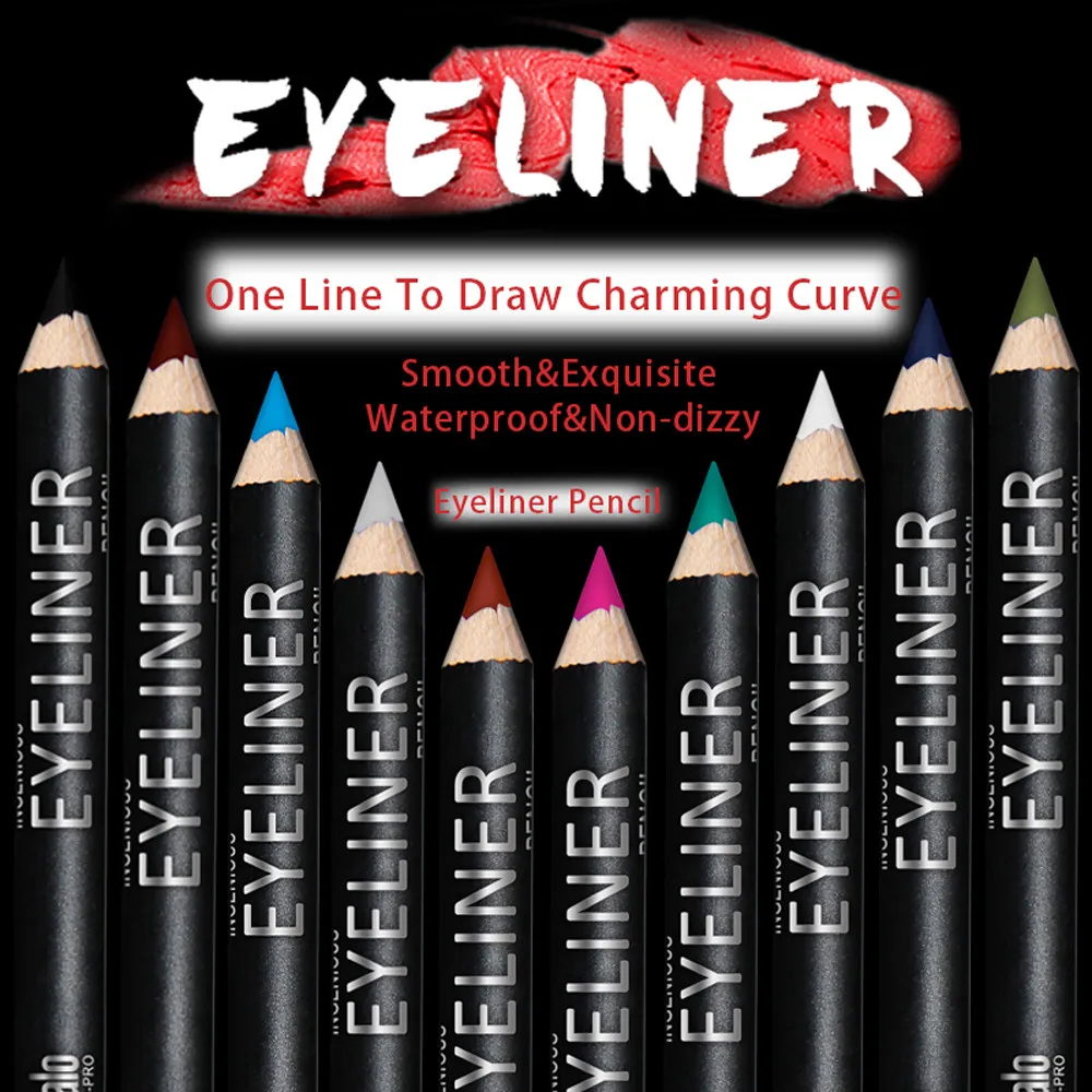 

12 Colors Waterproof Eye Make Up Eyeliner Pencil