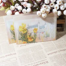 10 шт./лот 12,5X17,5 см B6 китайский Стиль Винтаж цветок тюльпана пергамента бумажные конверты ремесло подарочные конверты