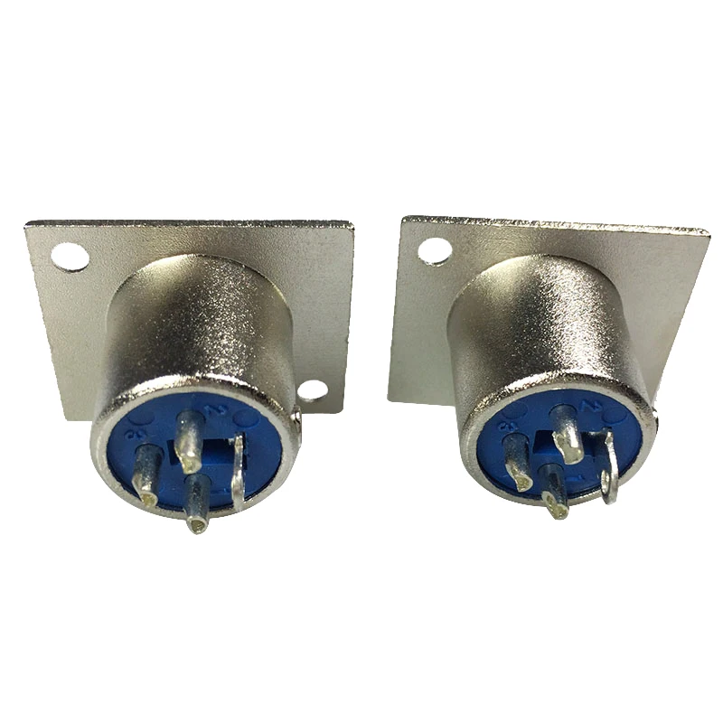 12 шт./лот 3 контактный XLR штекер Панель крепление дуги Male Connector соединитель для