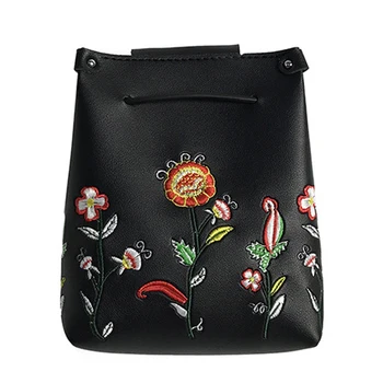

New embroidery flora Women shoulder bag high quality PU leather simple Women bag casual fashion Women handbags bag crossbody bag