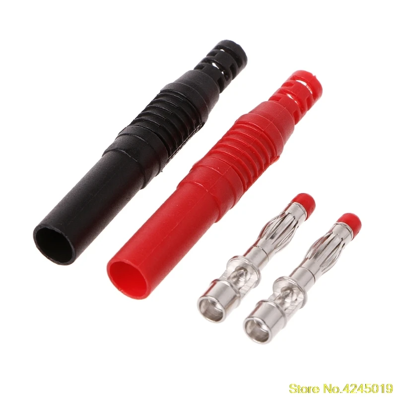 High Quality New 10 Pcs Straight Insulated Safety 4mm Male Banana Plug Wire Solder DIY