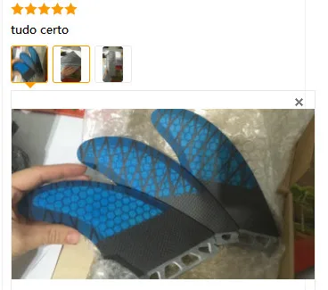 Honeycomb Surfboard Fin M/L Blue Single TabsFins High Quality Carbon Fibre Surf Fins barbatanas prancha quilhas de