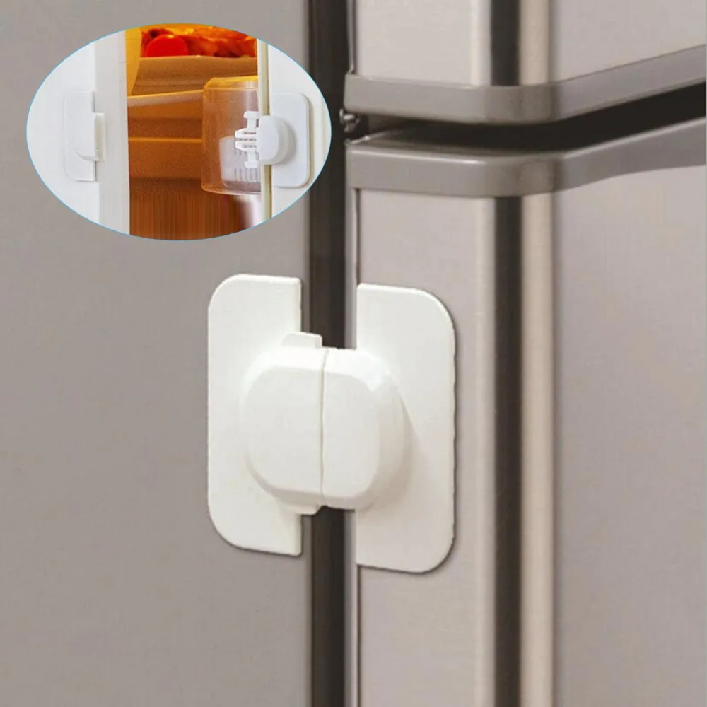 

Fridge Safety Lock Freezer Lock High quality PP Latch for Baby Toddler Children Security on refrigerator door