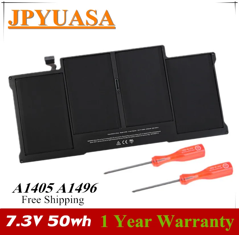

7XINbox 7.3V 50wh A1405 A1496 Laptop Battery For MacBook Air 13" A1369 2011 A1466 2012 MC503 MC504 MC965 MC966 020-7379-A