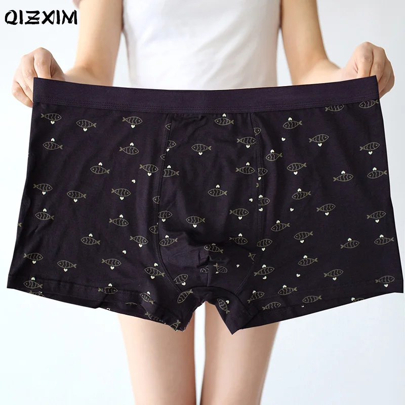 

6XL Size Men Boxers Full Cotton Underwear For Fat Male Boxer Shorts Soft Cotton Boy Shorts Lingerie For 80-120 KG Big Men