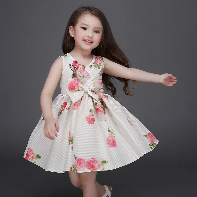 

girls dresses for party and wedding flower print Princess Kids Dress Fashion Children's Clothing ropa ninas vestido infantil
