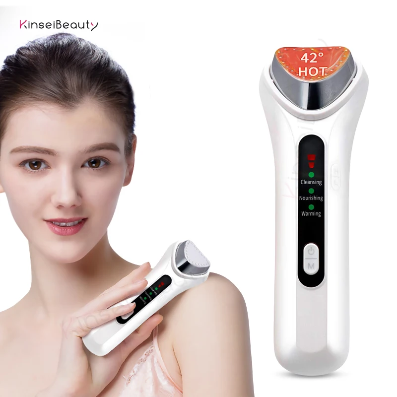 

Face Cleansing Device Sonic Vibration Warming Massager Facial Nourishing Lift Toning Machine Constant Temperature Hot Compress