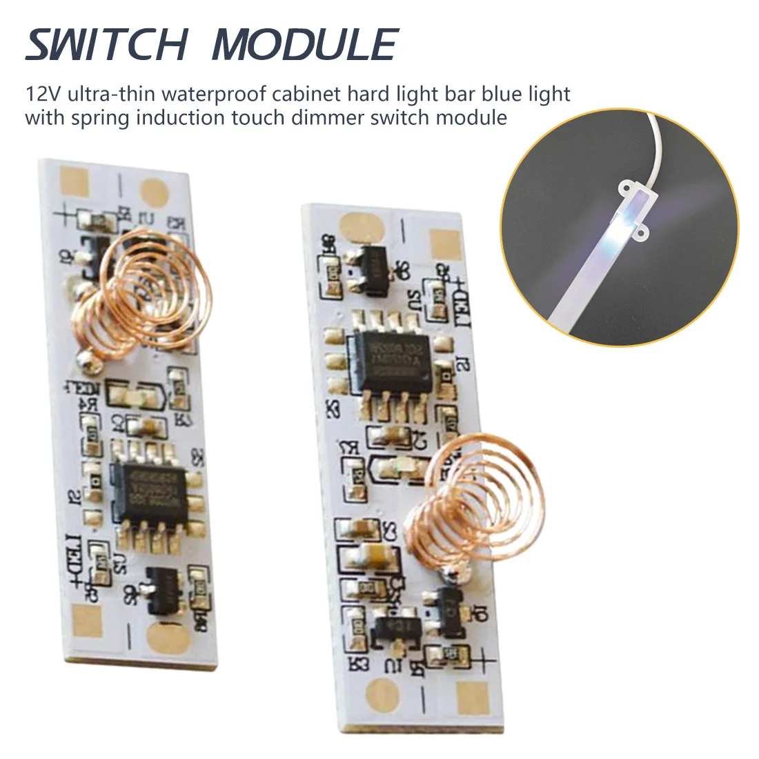 

Lighting Accessories DC 3-24 V 36W 3A Capacitive Touch Sensor Switch Coil Spring Switch LED Dimmer Control Switch for Smart Home