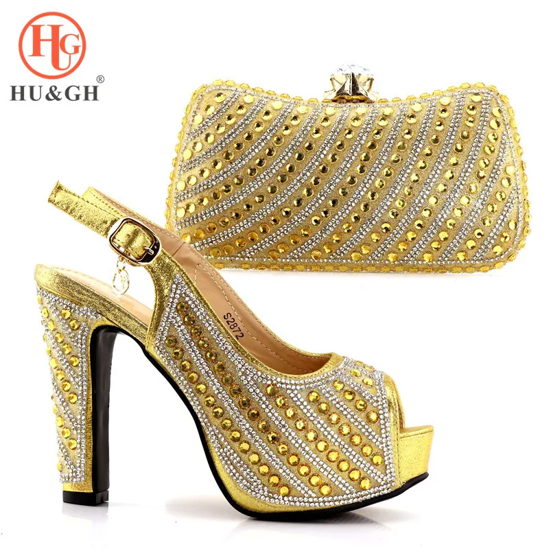 rose gold matching shoes and bag