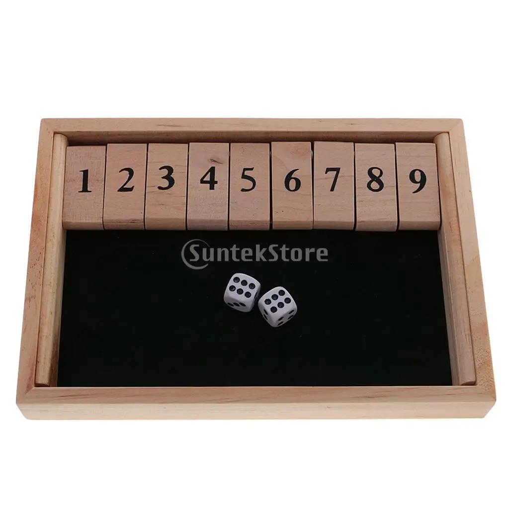 Деревянный номер питьевой игры настольная игра Shut the Box набор с кубиками для взрослых вечерние винный бар игровые принадлежности игра-головоломка детский подарок