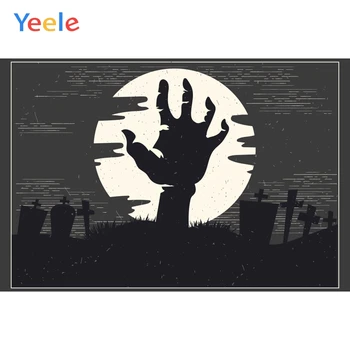 

Yeele Halloween Horror Hand Bomb Cross Customized Photography Backdrop Personalized Photographic Backgrounds For Photo Studio