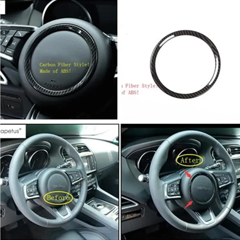 Lapetus Accessories Fit For Jaguar E pace E pace 2018 2019 Central Steering Wheel Decoration
