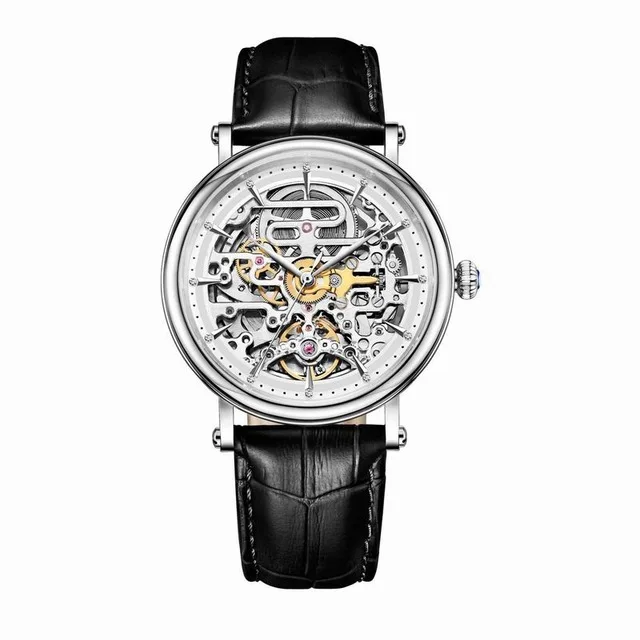 Reef Tiger Artist Serier RGA1917 мужские деловые винтажные часы с циферблатом Автоматические Механические Часы Wrsit - Цвет: p5