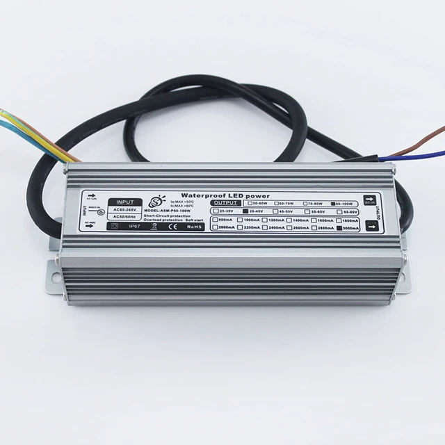 LED Driver Alimentatore Trasformatore 220V IMPERMEABILE IP65 CORRENTE  COSTANTE