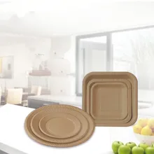 100 шт./упак. одноразовые утолщенной Бумага пластина Бумага Блюдо Поднос для торта барбекю пластины вечерние поставки