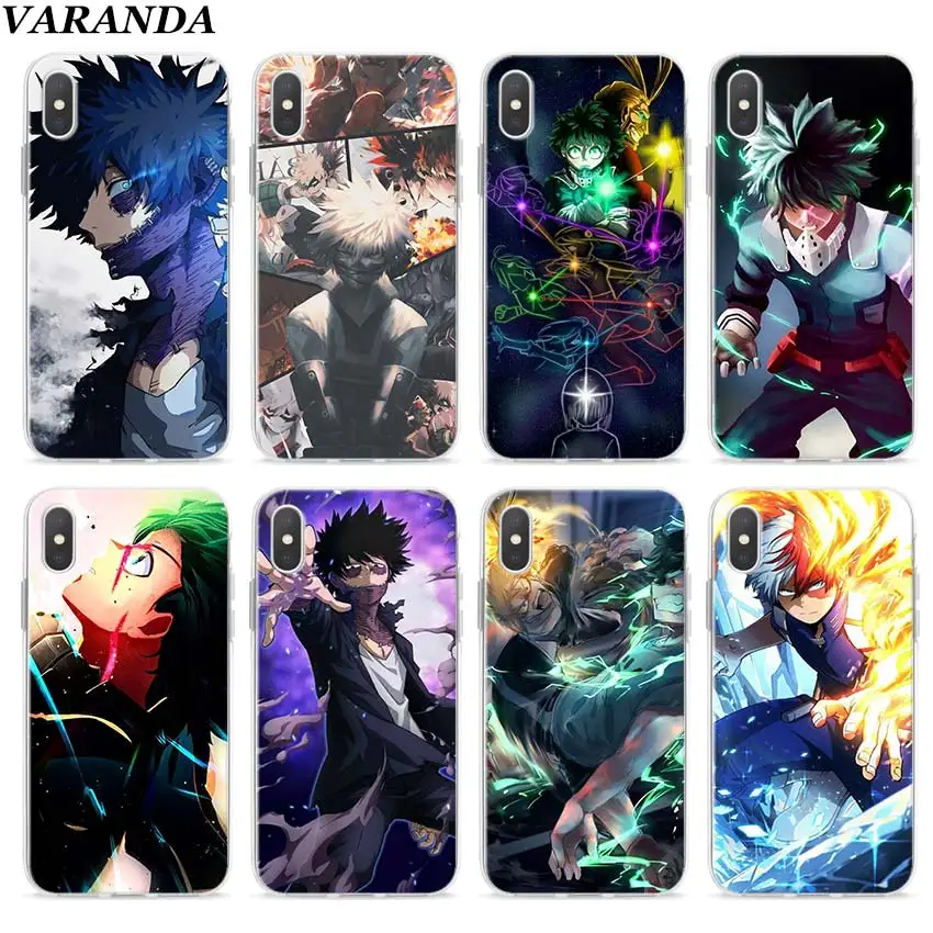 Прозрачный чехол my hero Academy для Apple iPhone 7 8 Plus 6 6s Plus 5 5S X XR XS MAX TPU мягкие чехлы Coque