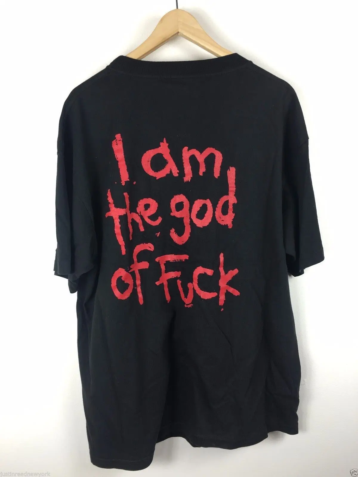 

Marilyn Manson I Am The God of FckNew Logo Rock T Shirt Print T-Shirt Harajuku Short Sleeve Men Top