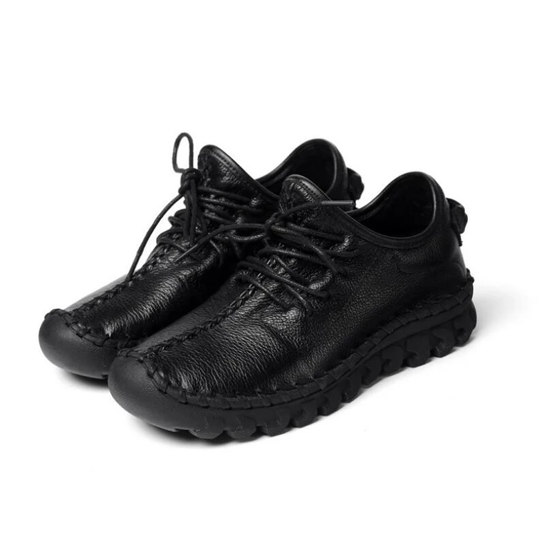 Женская Повседневная обувь из натуральной кожи на платформе|leather shoes|genuine leather