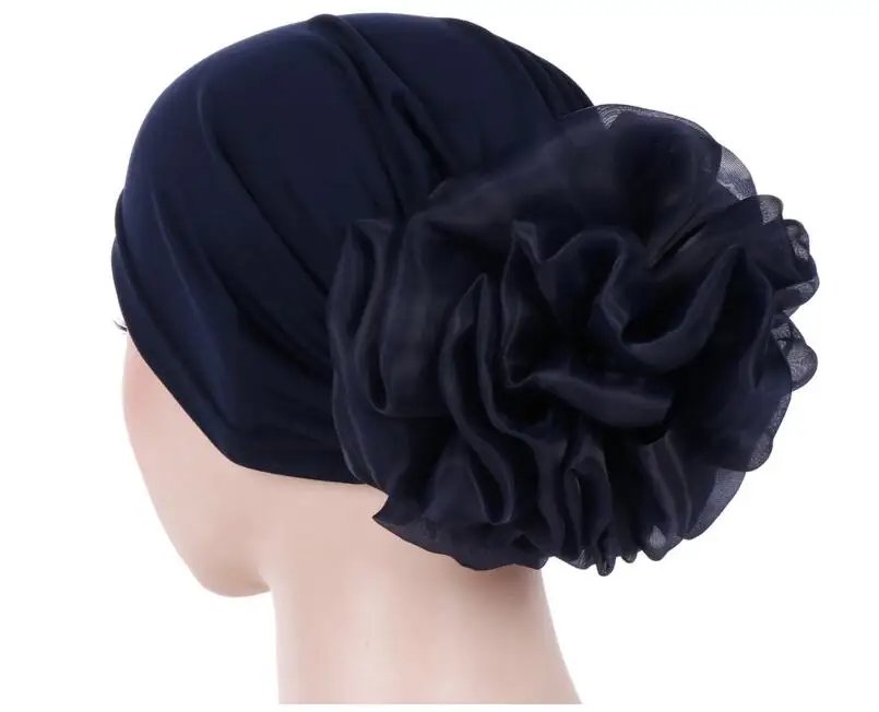 

Women Floral Lace Turban Hat India Cap Muslim Hats Hairnet Chemo Cap Flower Bonnet Beanie
