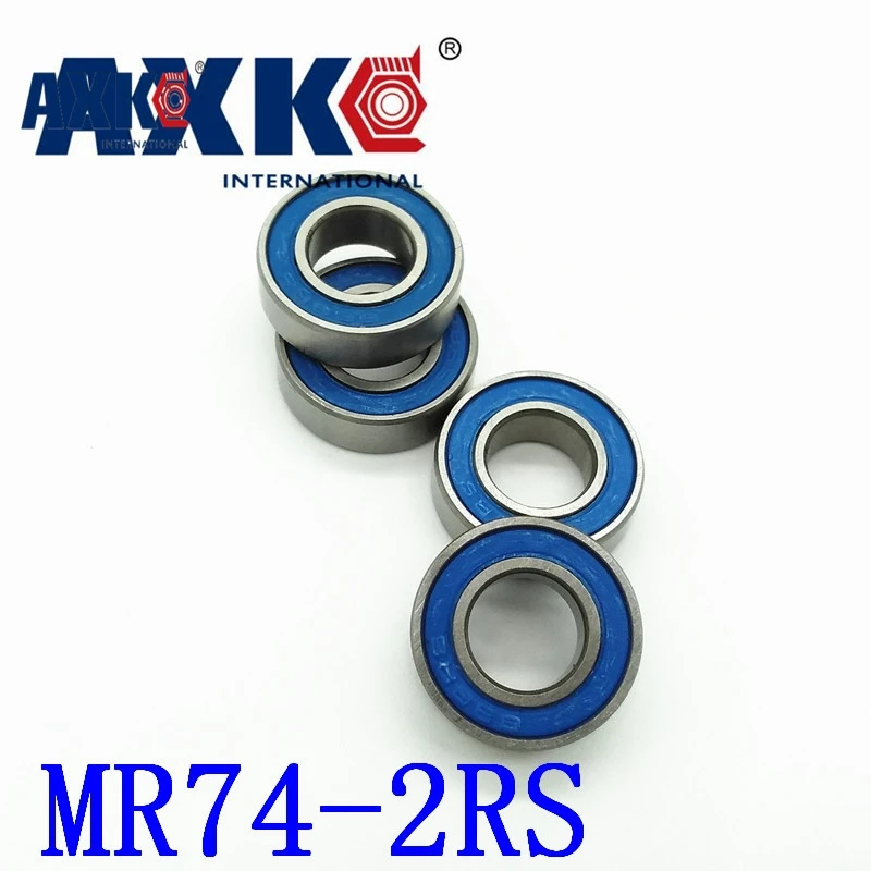 10 шт. Mr74 2rs Abec 5 4*7*2 мм миниатюрные шариковые подшипники Mr74rs L740 синий
