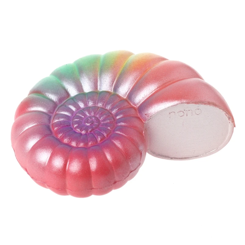 

Giant Rainbow Downy Spiral Shell Soft Squeeze Toy Slow Rising Charms Cartoon