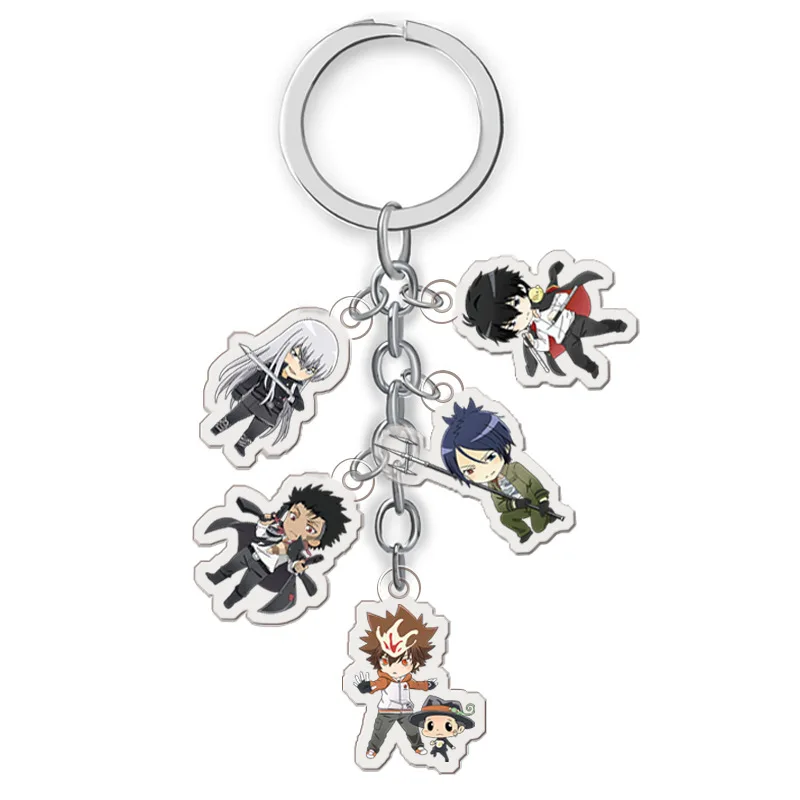 Брелок 5 в 1 стиле аниме Hitman Reborn с японским мультяшным рисунком Tsunayoshi кёя Хибари