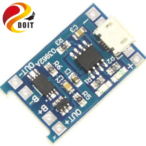 

DOIT 5V Micro USB 1A 18650 Lithium Battery Charging Board Protection Charger Module for Arduino Diy Kit