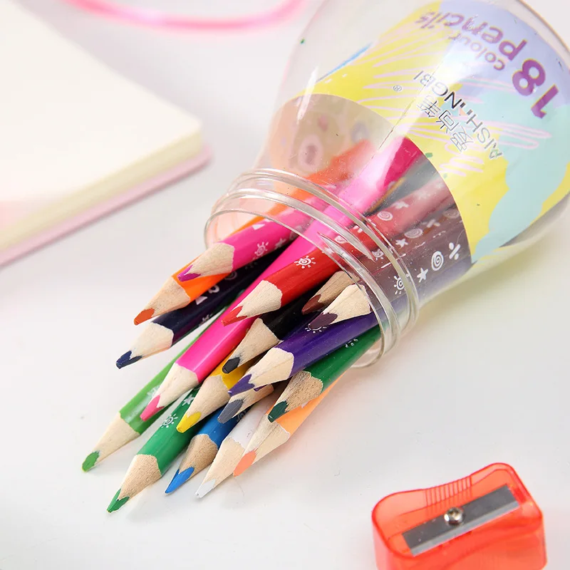 10sets Creative 18 Colors Musheroom Colored Pencils Set Kawaii Art Color  Pencils Kids Colouring Pens for