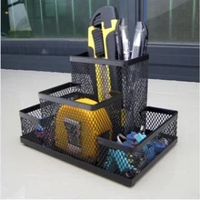 Mesh Cube Metal Stand Combination Holder Desk Desktop Accessories Stationery Organizer Pen Pencil Office Supplies Storage