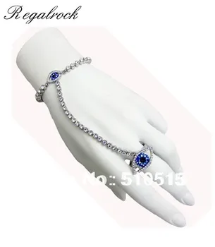 

Regalrock Mariah Carey Madonna Crystal Chain Leona Lewis Blue Evil Eye Bracelet