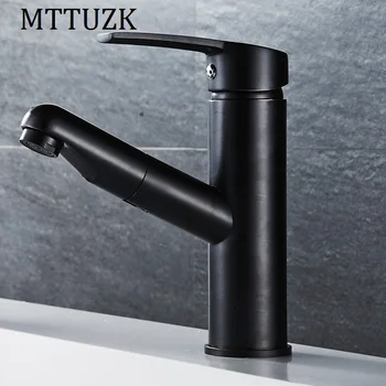 

MTTUZK Pull Out Gold/Black/ORB Kitchen Faucet Copper Sink Nickel Brushed Kitchen Mixer Around Faucets/Bathroom Basin Faucet