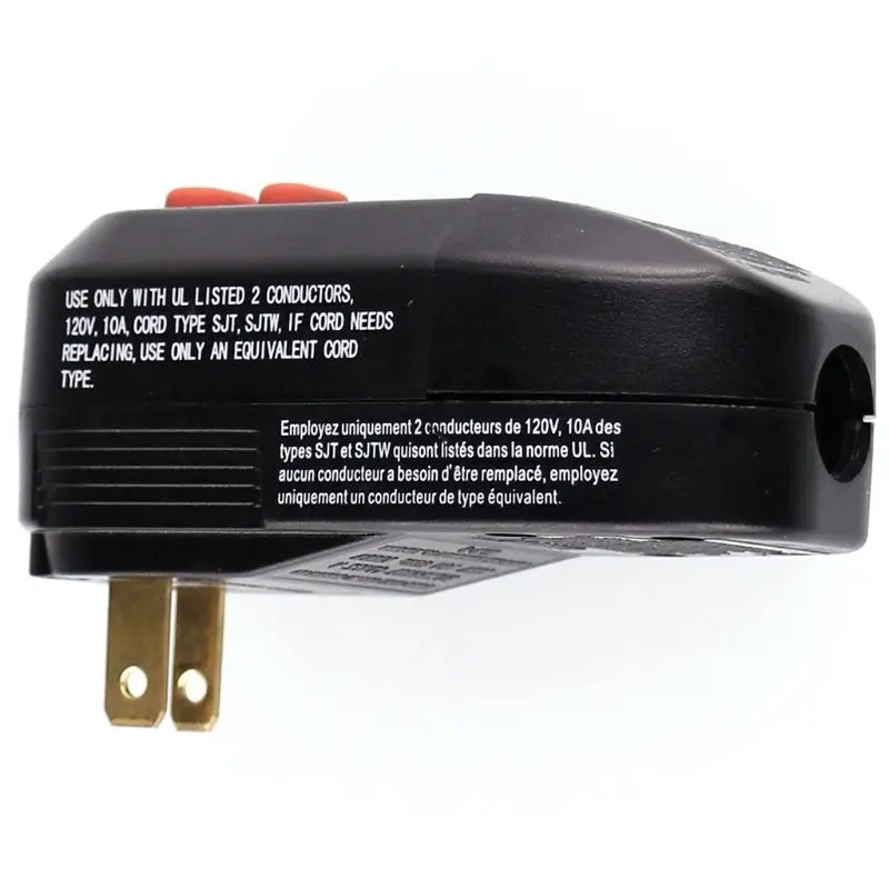 15A GFCI AC Plug Replacements USA With Reset Circuit 2-Prongs Wire ConnectionX1