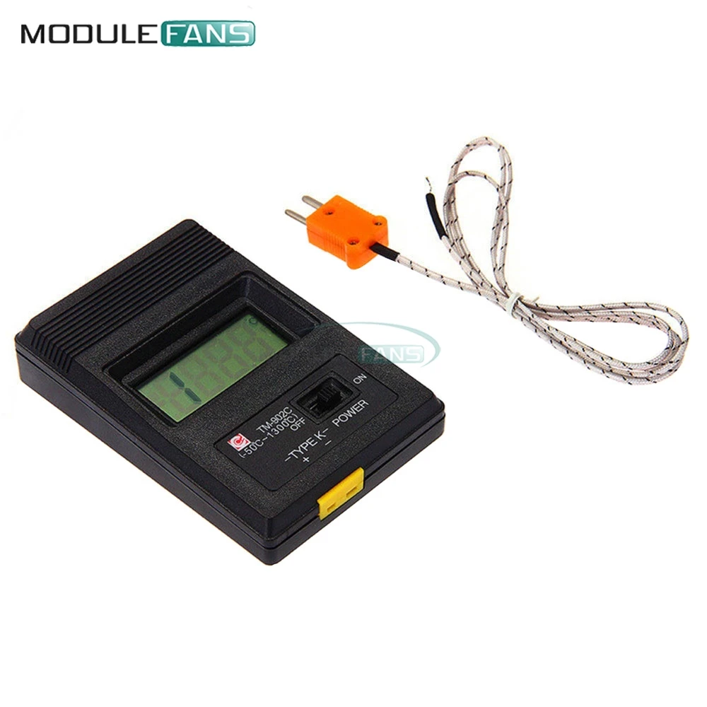 

TM902C Digital LCD K Type Thermometer Temperature Single Input Pro Thermocouple Probe Detector Sensor Module Reader Meter-50~750