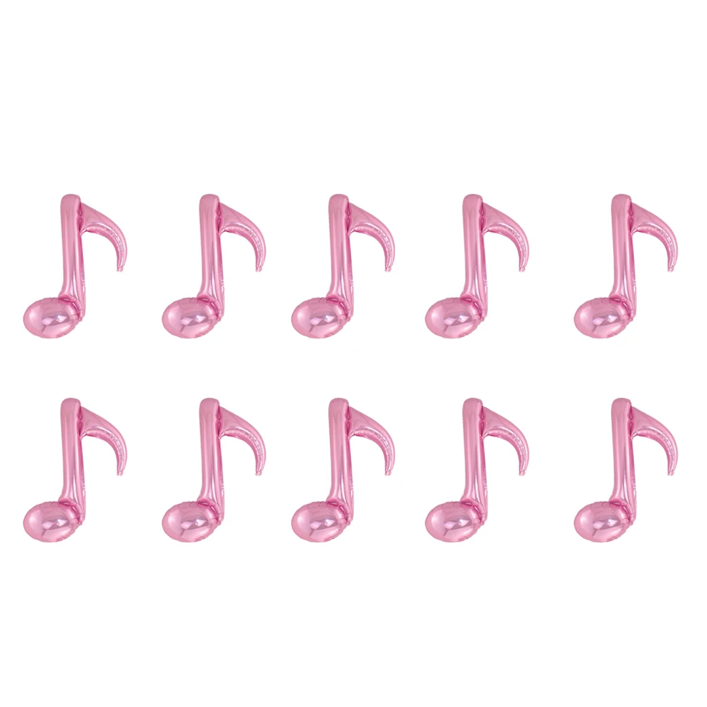 10 Pieces Novelty Single Musical Note Foil Balloon Concert Wedding Party Prom Decorations