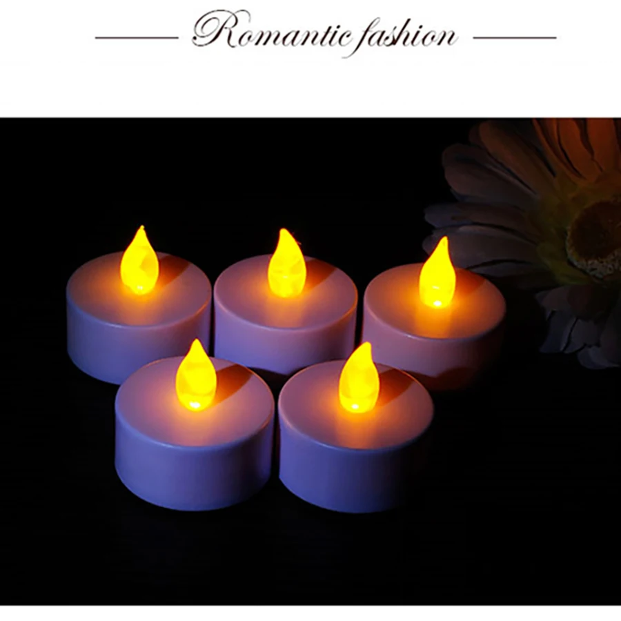 Led Electronic Candle Lamp White Smokeless Decoration Velas Bougie D