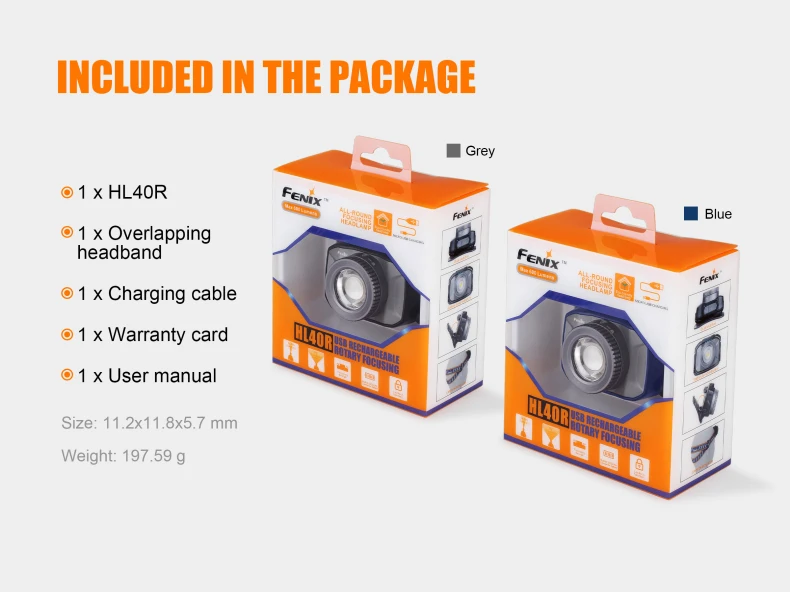 Новое поступление Fenix HL40R 600 люмен микро USB аккумуляторная круглая стандартная