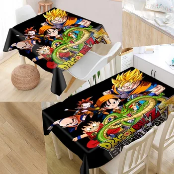 

New Arrival Custom dragon ball z Table Cloth Waterproof Oxford Fabric Rectangular Tablecloth Home Party Tablecloth
