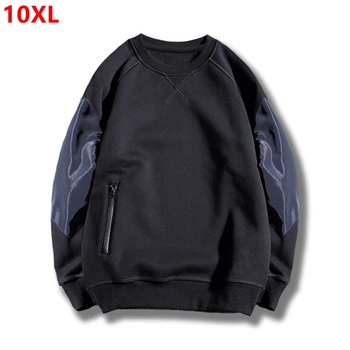 

Plus size XL super large size autumn loose tide long-sleeved round neck Hoodies men's Sweatshirts 8XL 9XL 10XL